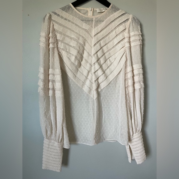 Zimmermann Swiss Dot Cream Blouse - Picture 1 of 7